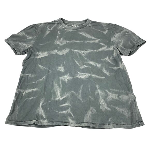 Allsaints Shirt Mens Medium Relaxed Fit Dark Gray Acid Wash Short Sleeve Casual - Picture 1 of 13